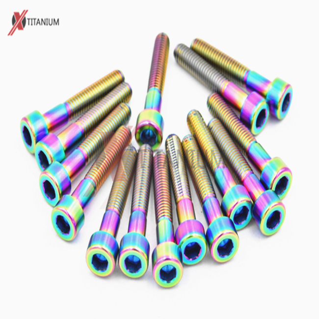 Colored Cylindrical Head Allen Key Titanium Screws